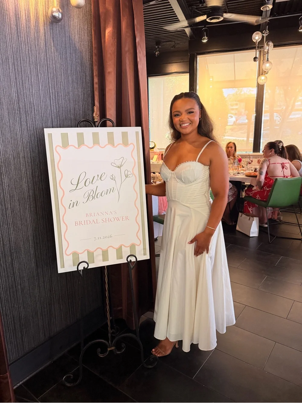 STEFFANI - White Stretch Cotton Midi Sundress - Picture 2 of 2